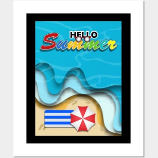 summer on the beach Posters and Art